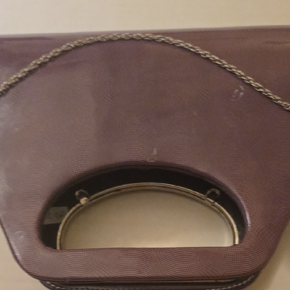 Chic Brown Clutch with Gold Handle - Picture 11 of 11